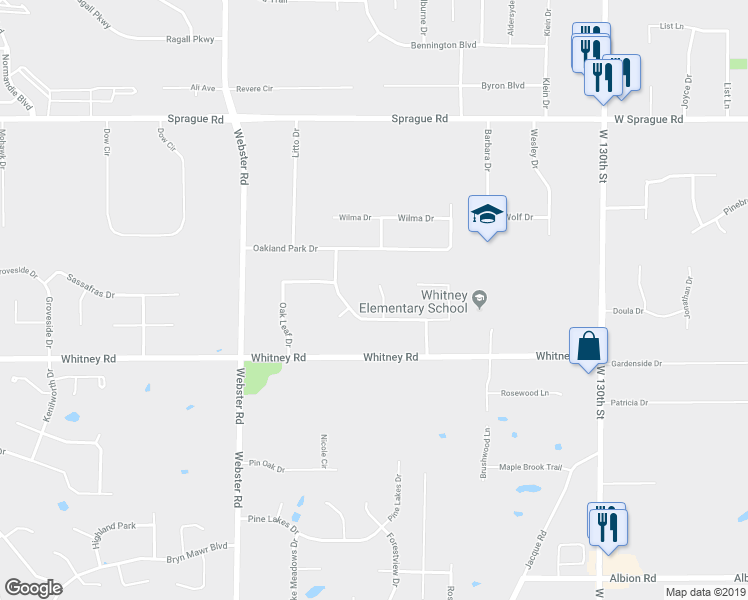 map of restaurants, bars, coffee shops, grocery stores, and more near 8752 Kortz Circle in Strongsville