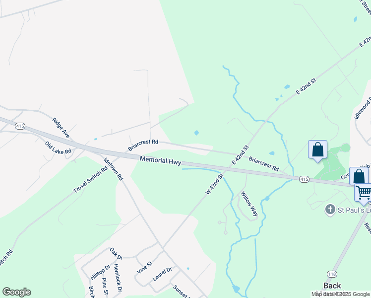 map of restaurants, bars, coffee shops, grocery stores, and more near Highway 415 in Dallas