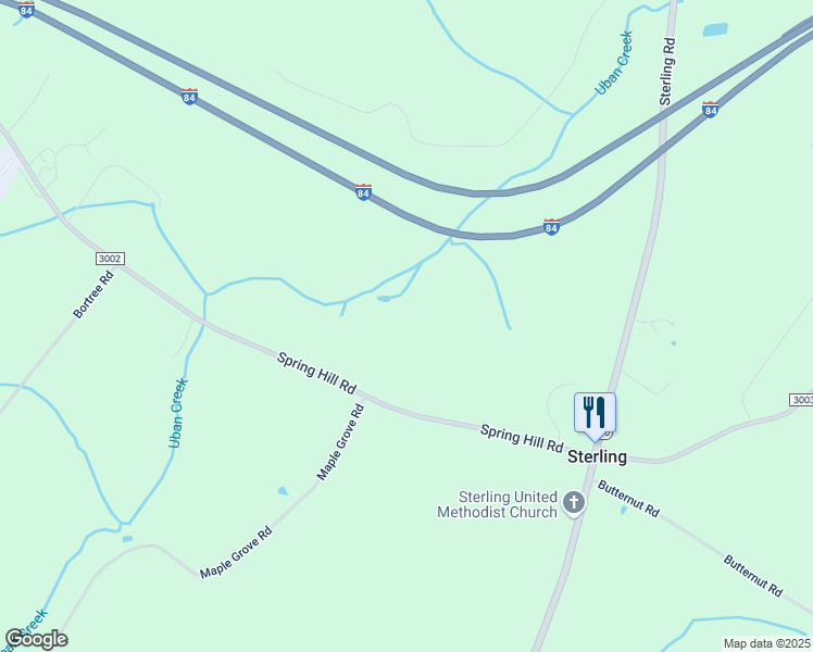 map of restaurants, bars, coffee shops, grocery stores, and more near 595 Springhill Road in Moscow
