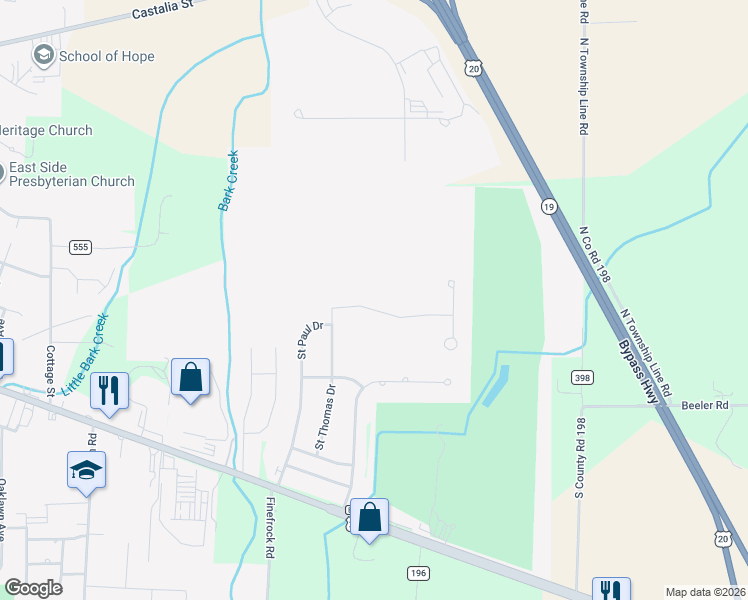 map of restaurants, bars, coffee shops, grocery stores, and more near 2111 Pinehurst Trail in Fremont
