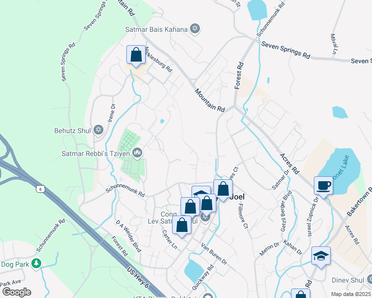 map of restaurants, bars, coffee shops, grocery stores, and more near 21 Lizensk Boulevard in Monroe