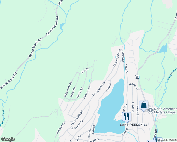 map of restaurants, bars, coffee shops, grocery stores, and more near 100 Hillair Road in Putnam Valley