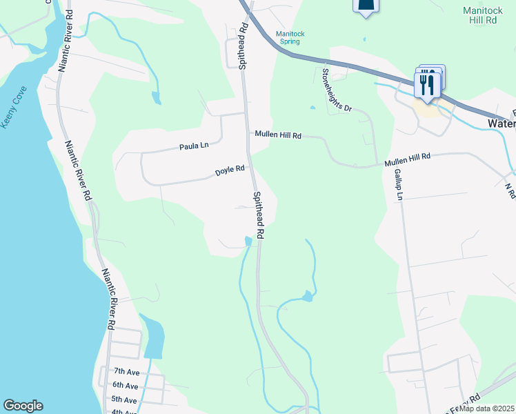 map of restaurants, bars, coffee shops, grocery stores, and more near 106R Spithead Road in Waterford