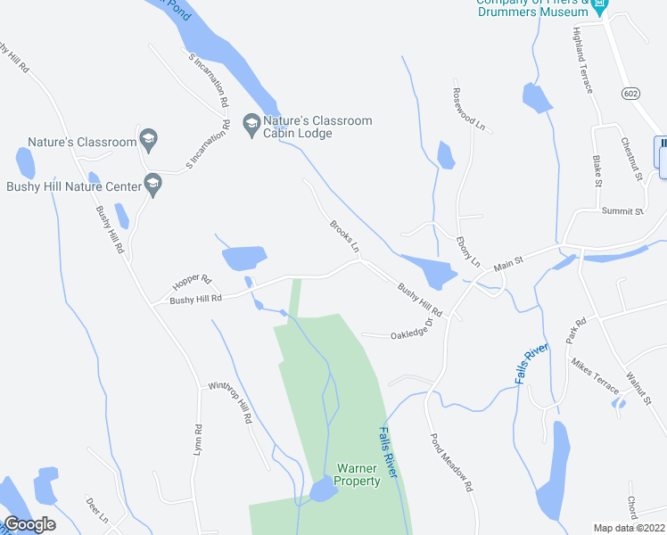 map of restaurants, bars, coffee shops, grocery stores, and more near 55 Bushy Hill Road in Essex