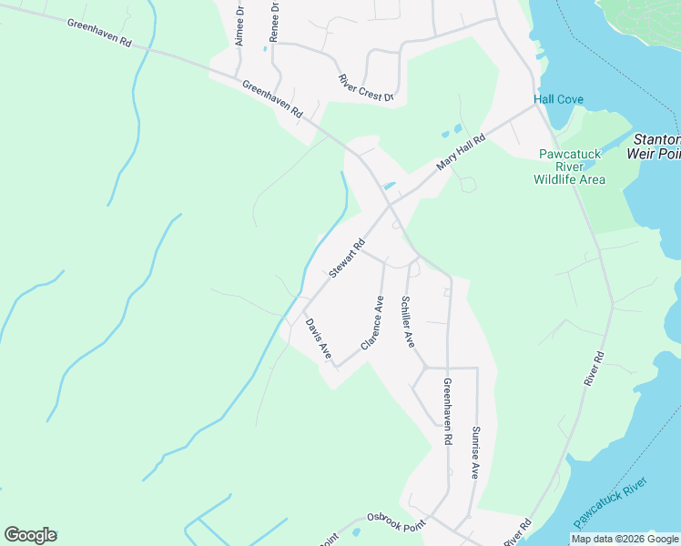 map of restaurants, bars, coffee shops, grocery stores, and more near 41 Stewart Road in Stonington