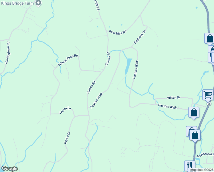 map of restaurants, bars, coffee shops, grocery stores, and more near 255 Pastors Walk in Monroe