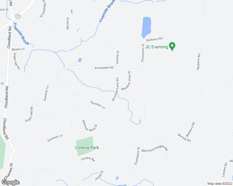 map of restaurants, bars, coffee shops, grocery stores, and more near 38 Brockett Farm Road in North Haven