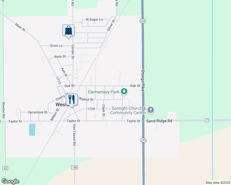 map of restaurants, bars, coffee shops, grocery stores, and more near 13226 Sumner St in Weston