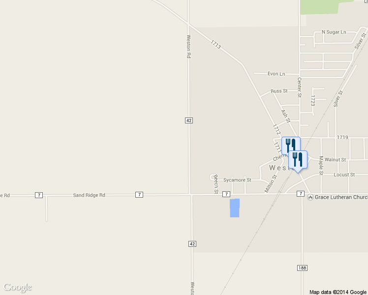 map of restaurants, bars, coffee shops, grocery stores, and more near 13147 Weston Road in Weston