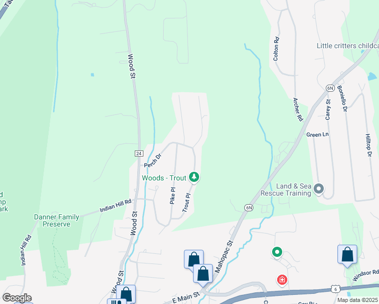 map of restaurants, bars, coffee shops, grocery stores, and more near 2 Trout Place in Mahopac