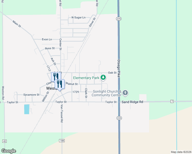 map of restaurants, bars, coffee shops, grocery stores, and more near 13226 Sumner Street in Weston