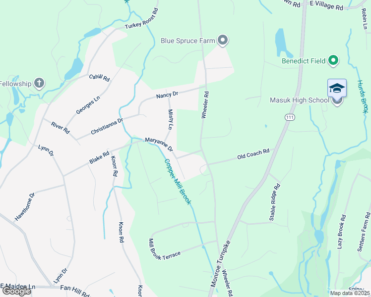 map of restaurants, bars, coffee shops, grocery stores, and more near 22 Skyview Road in Monroe