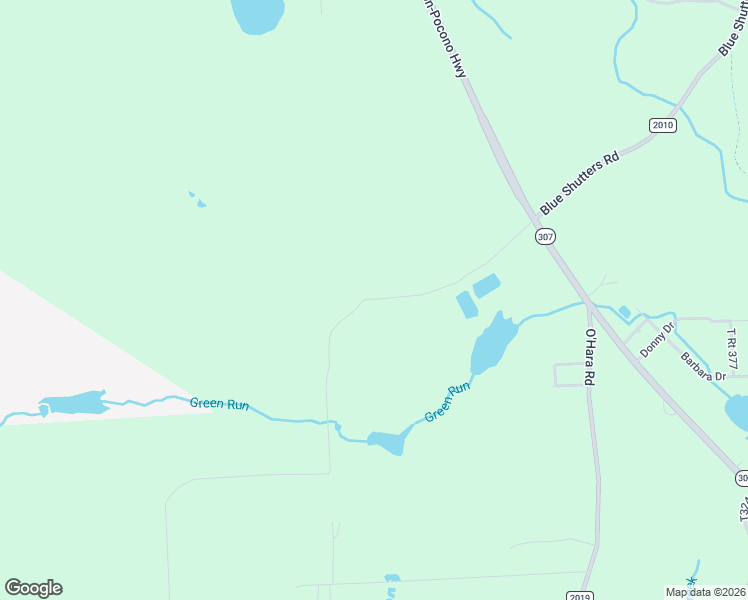 map of restaurants, bars, coffee shops, grocery stores, and more near Green Run Road in Lackawanna County