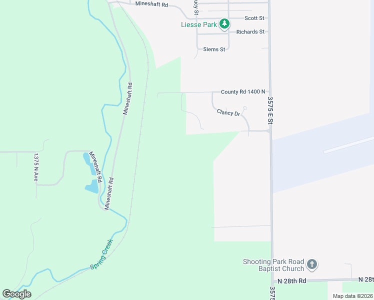 map of restaurants, bars, coffee shops, grocery stores, and more near 35472 County Road 1400 North in Peru