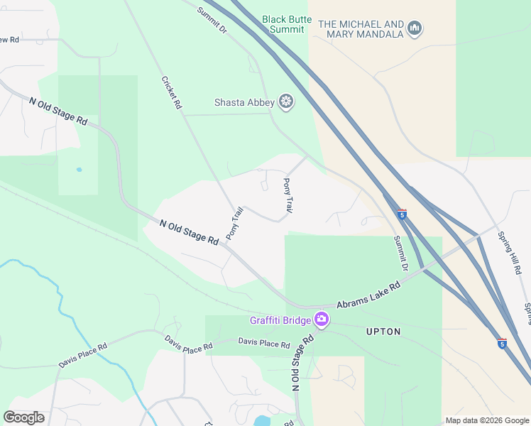 map of restaurants, bars, coffee shops, grocery stores, and more near 330 Pony Trail in Mt Shasta