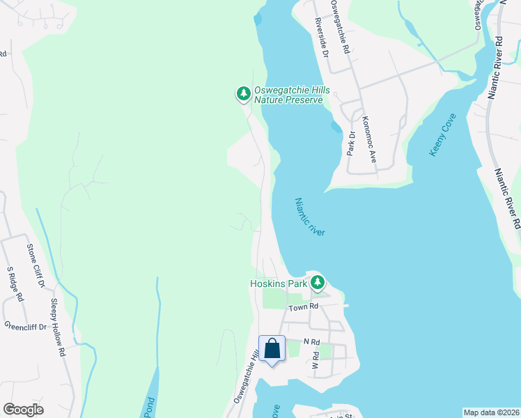 map of restaurants, bars, coffee shops, grocery stores, and more near Quarry Dock Road in East Lyme