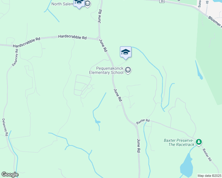 map of restaurants, bars, coffee shops, grocery stores, and more near 158 June Road in North Salem