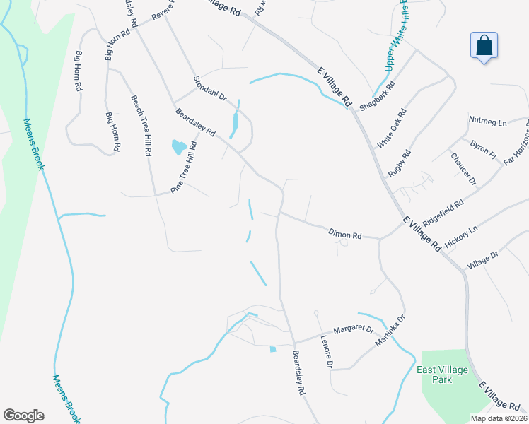 map of restaurants, bars, coffee shops, grocery stores, and more near 172 Beardsley Road in Shelton