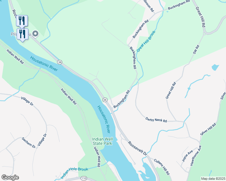 map of restaurants, bars, coffee shops, grocery stores, and more near 1-15 Argonne Terrace in Seymour