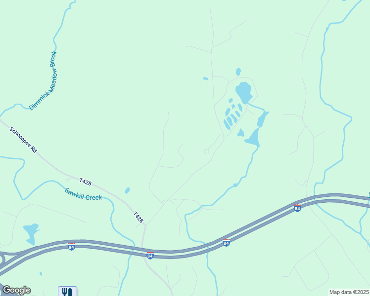 map of restaurants, bars, coffee shops, grocery stores, and more near 115 School House Court in Milford