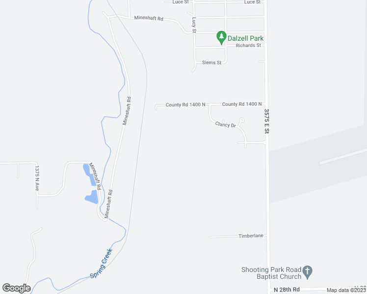 map of restaurants, bars, coffee shops, grocery stores, and more near 35472 County Road 1400 North in Peru