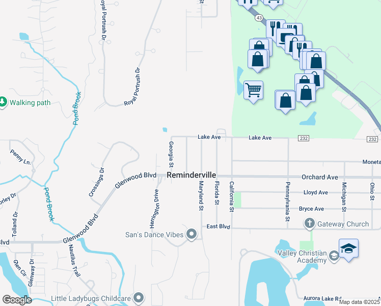 map of restaurants, bars, coffee shops, grocery stores, and more near 10584 Maryland Street in Aurora