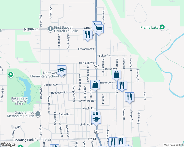 map of restaurants, bars, coffee shops, grocery stores, and more near 1921 Saint Vincent Avenue in LaSalle