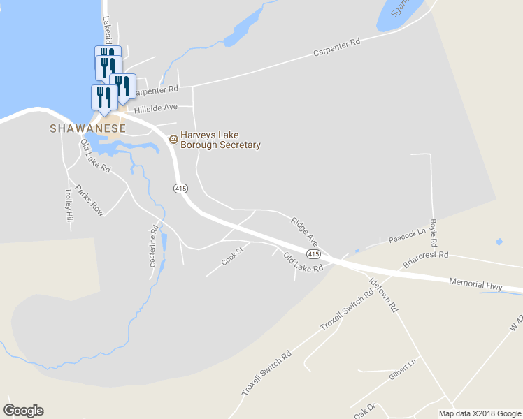 map of restaurants, bars, coffee shops, grocery stores, and more near Ridge Avenue in Dallas