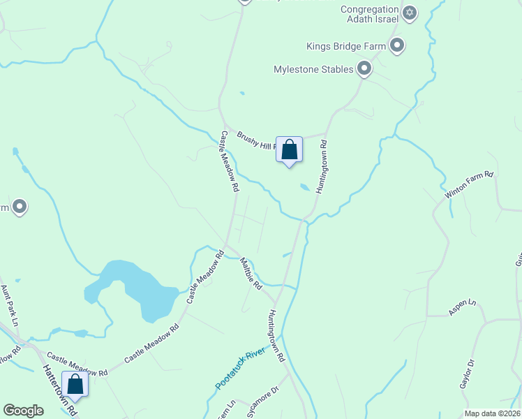 map of restaurants, bars, coffee shops, grocery stores, and more near 4 Green Knolls Lane in Newtown