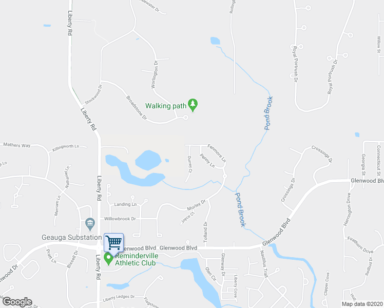 map of restaurants, bars, coffee shops, grocery stores, and more near 10647 Durrey Court in Reminderville