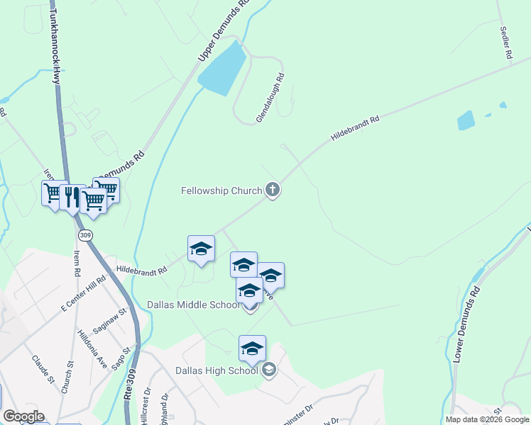 map of restaurants, bars, coffee shops, grocery stores, and more near 42 Hildebrandt Road in Dallas