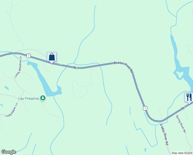 map of restaurants, bars, coffee shops, grocery stores, and more near 281 Boston Post Road in Old Lyme