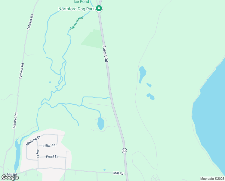 map of restaurants, bars, coffee shops, grocery stores, and more near 215 Forest Road in Northford