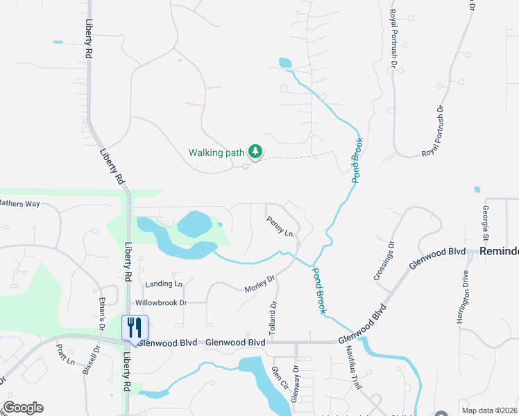 map of restaurants, bars, coffee shops, grocery stores, and more near 10647 Durrey Court in Reminderville