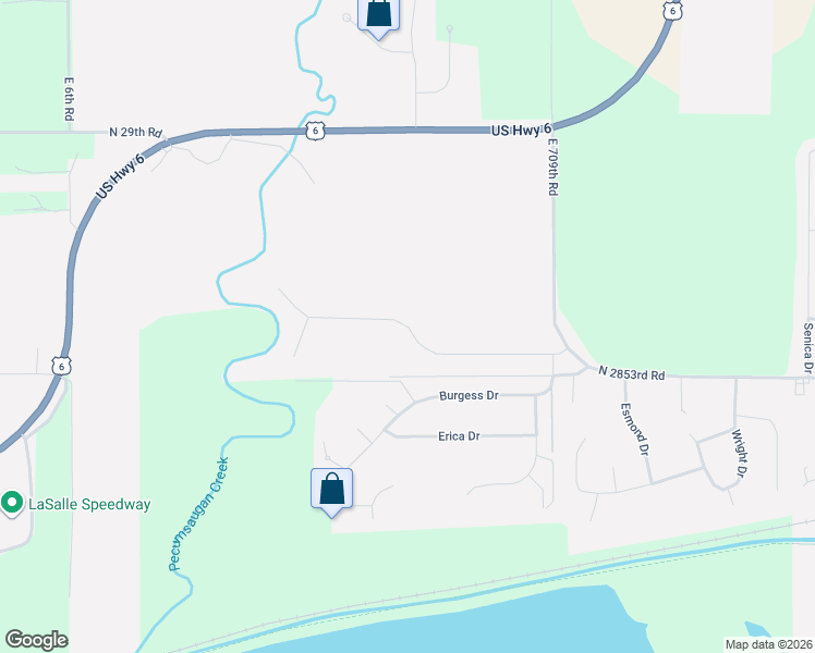 map of restaurants, bars, coffee shops, grocery stores, and more near 56 Oak Ridge Drive in La Salle
