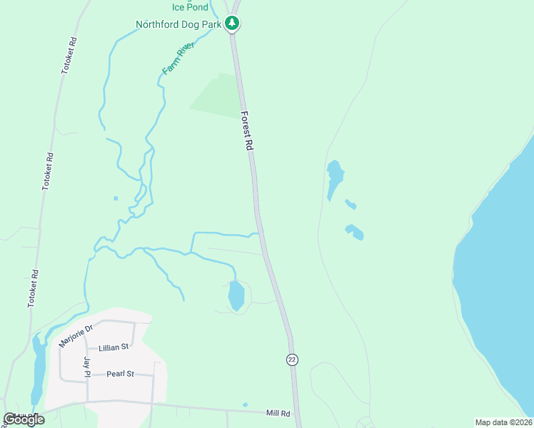 map of restaurants, bars, coffee shops, grocery stores, and more near 215 Forest Road in Northford