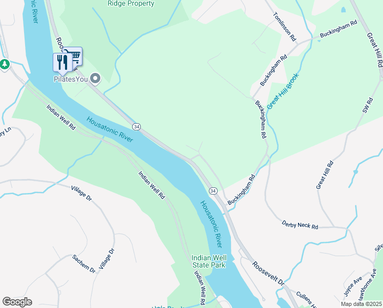 map of restaurants, bars, coffee shops, grocery stores, and more near 1 Argonne Terrace in Seymour