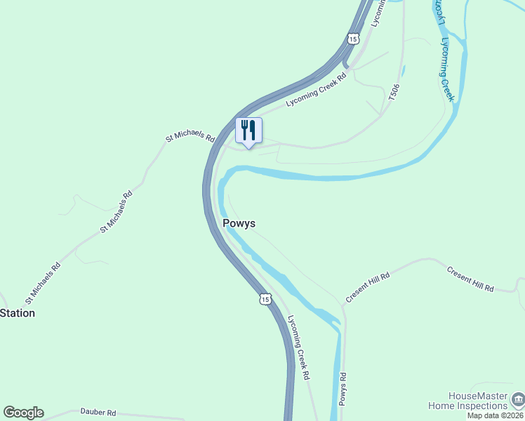 map of restaurants, bars, coffee shops, grocery stores, and more near Powys Road in Cogan Station