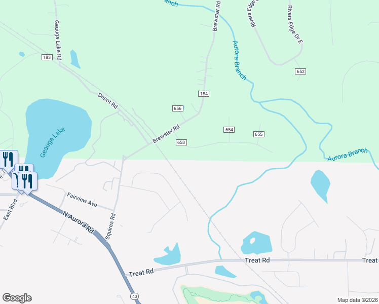 map of restaurants, bars, coffee shops, grocery stores, and more near 7823 South Riverside Drive in Aurora