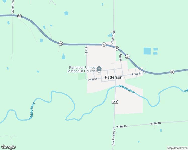 map of restaurants, bars, coffee shops, grocery stores, and more near 7th Street in Winterset