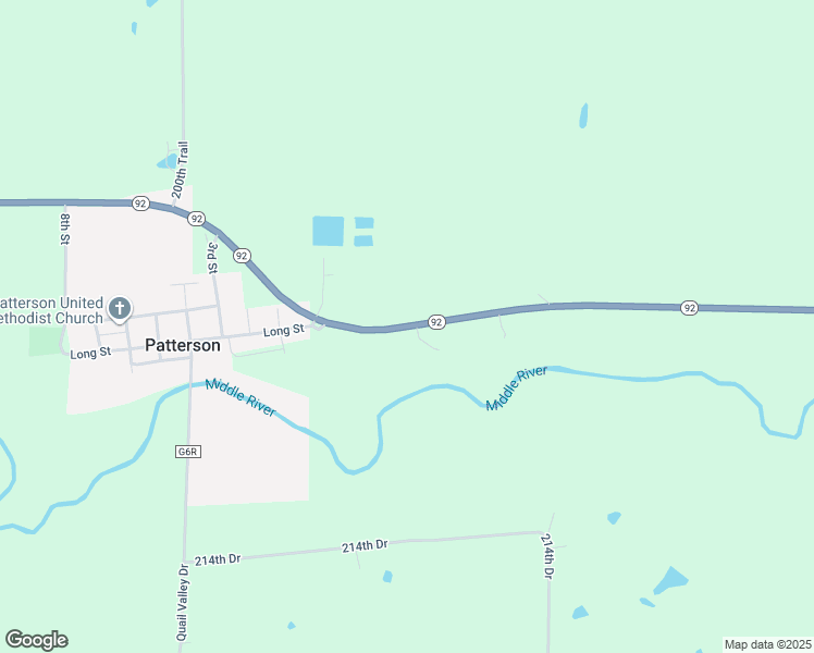 map of restaurants, bars, coffee shops, grocery stores, and more near in Patterson