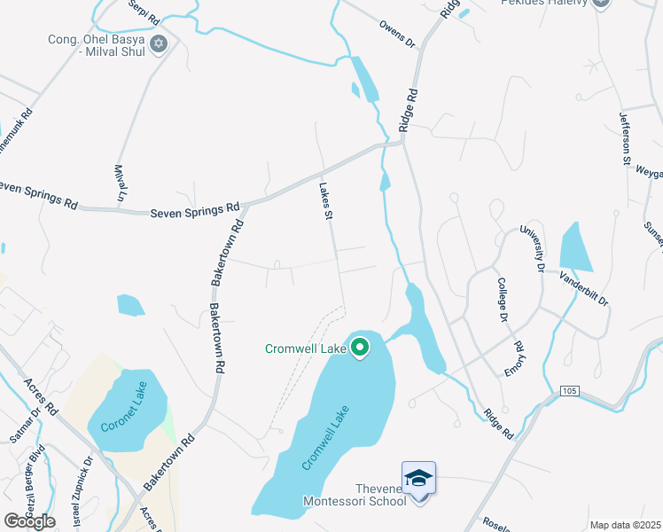 map of restaurants, bars, coffee shops, grocery stores, and more near 44 Lakes Street in Woodbury