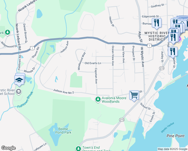 171 Capstan Avenue, Mystic CT Walk Score