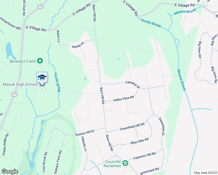 map of restaurants, bars, coffee shops, grocery stores, and more near 300 Barn Hill Road in Monroe