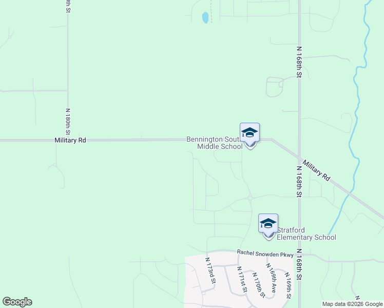 map of restaurants, bars, coffee shops, grocery stores, and more near 16801-17999 Military Road in Bennington