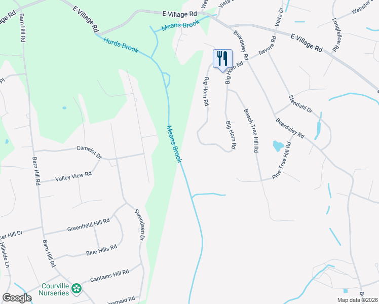 map of restaurants, bars, coffee shops, grocery stores, and more near 96 Big Horn Road in Shelton
