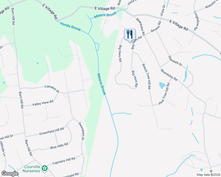 map of restaurants, bars, coffee shops, grocery stores, and more near 96 Big Horn Road in Shelton