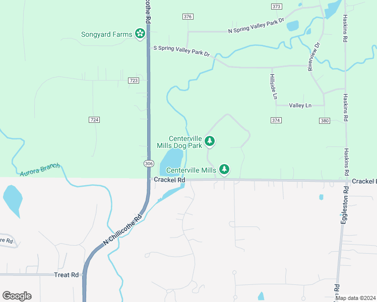 map of restaurants, bars, coffee shops, grocery stores, and more near 8558 Crackel Road in Chagrin Falls