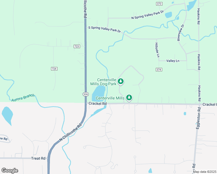 map of restaurants, bars, coffee shops, grocery stores, and more near 8558 Crackel Road in Chagrin Falls