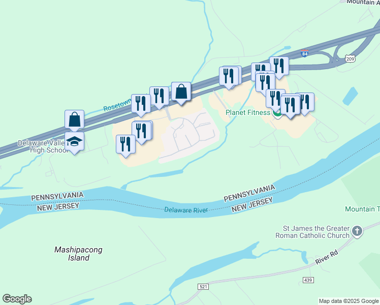 map of restaurants, bars, coffee shops, grocery stores, and more near 4092 Milford Landing Drive in Milford